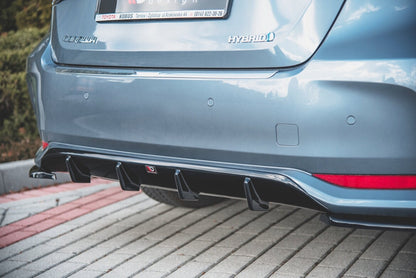 Heckansatz Diffusor passend für Toyota Corolla XII Limousine schwarz Hochglanz