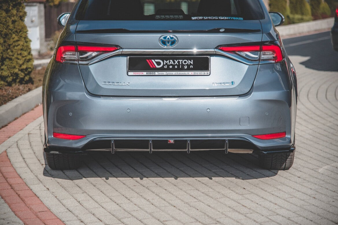 Heckansatz Diffusor passend für Toyota Corolla XII Limousine schwarz Hochglanz