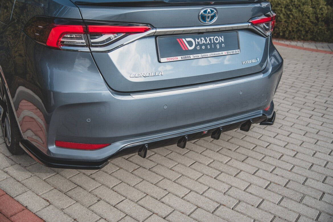 Heckansatz Diffusor passend für Toyota Corolla XII Limousine schwarz Hochglanz