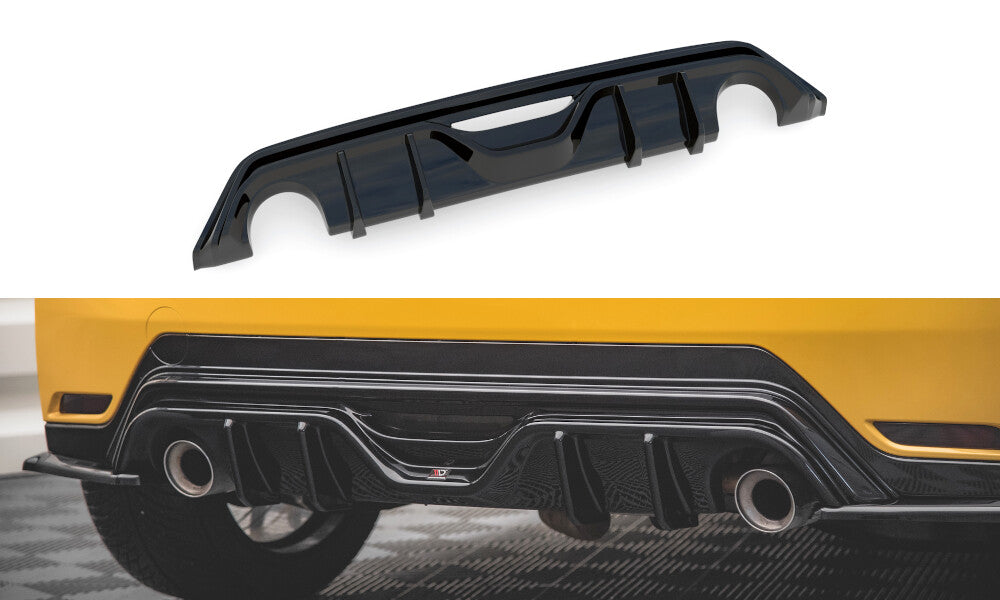 Heckansatz Diffusor passend für Toyota GR Yaris Mk4 schwarz Hochglanz