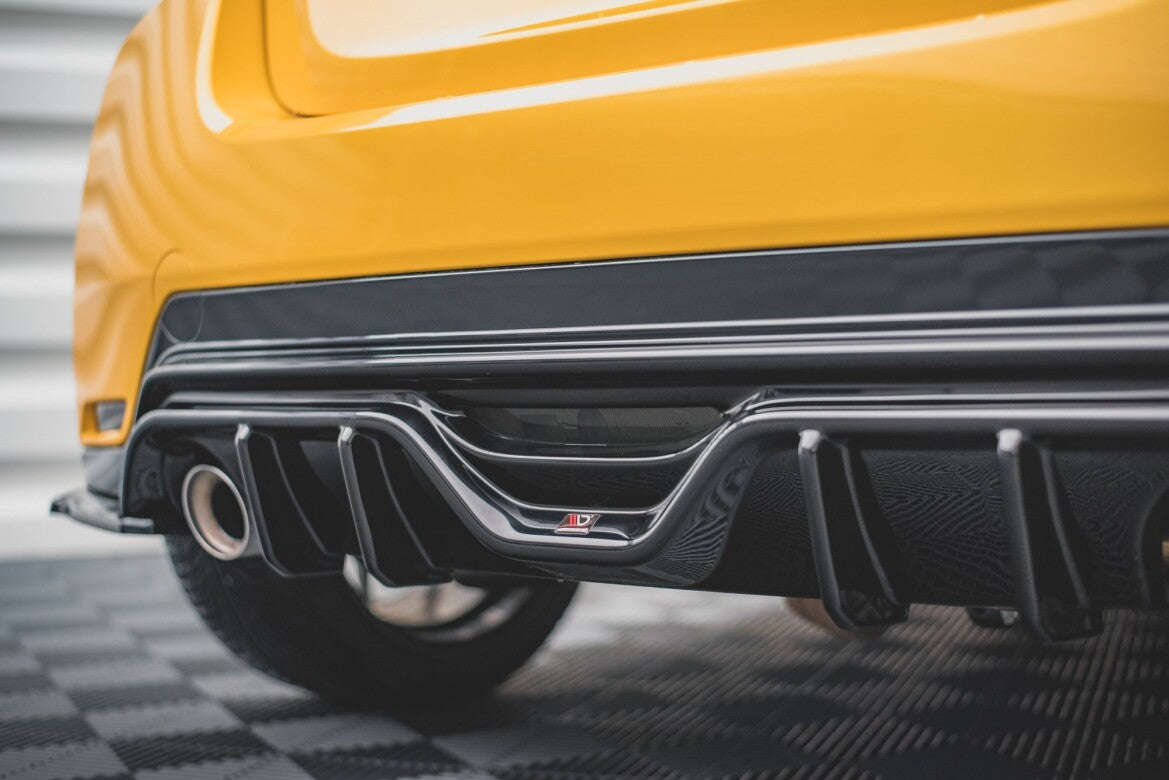 Heckansatz Diffusor passend für Toyota GR Yaris Mk4 schwarz Hochglanz