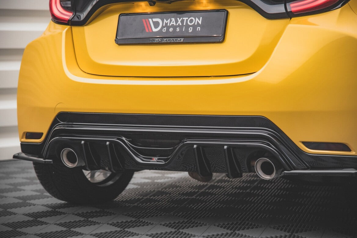 Heckansatz Diffusor passend für Toyota GR Yaris Mk4 schwarz Hochglanz
