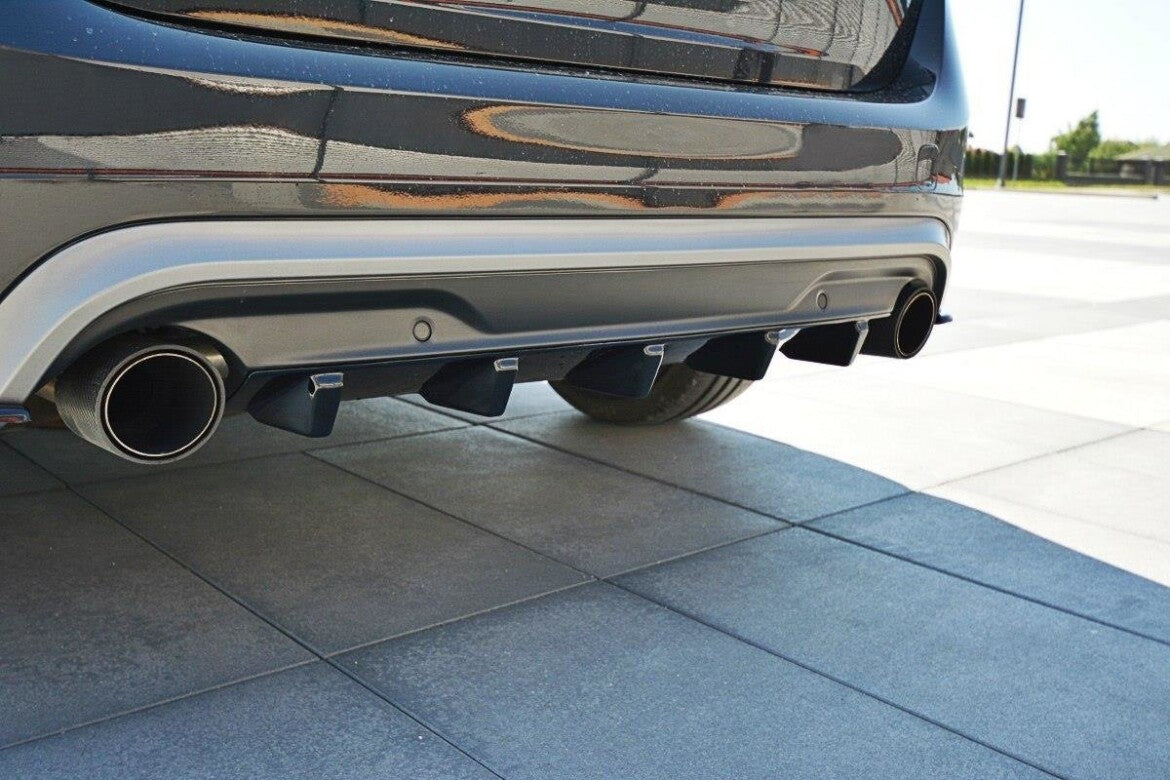 Heckansatz Diffusor passend für Volvo V60 Polestar FL schwarz Hochglanz