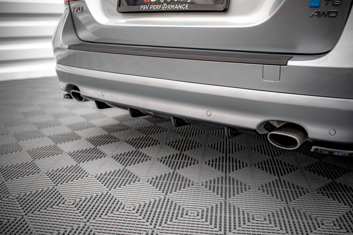 Heckansatz Diffusor passend für Volvo V70 Mk3 Carbon Look