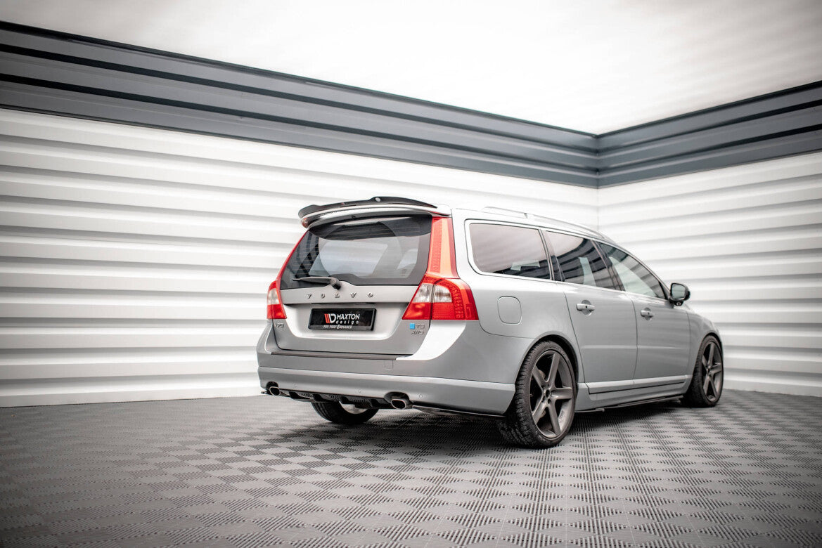 Heckansatz Diffusor passend für Volvo V70 Mk3 Carbon Look
