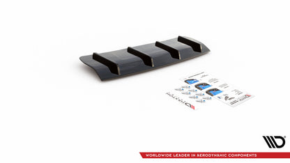 Heckansatz Diffusor passend für Volvo V70 Mk3 schwarz Hochglanz