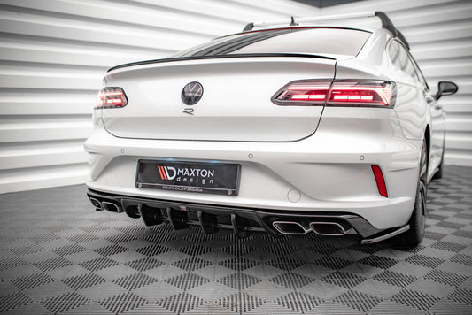 Heckansatz Diffusor passend für VW Arteon R Limousine / Shooting Brake Mk1 FL schwarz Hochglanz