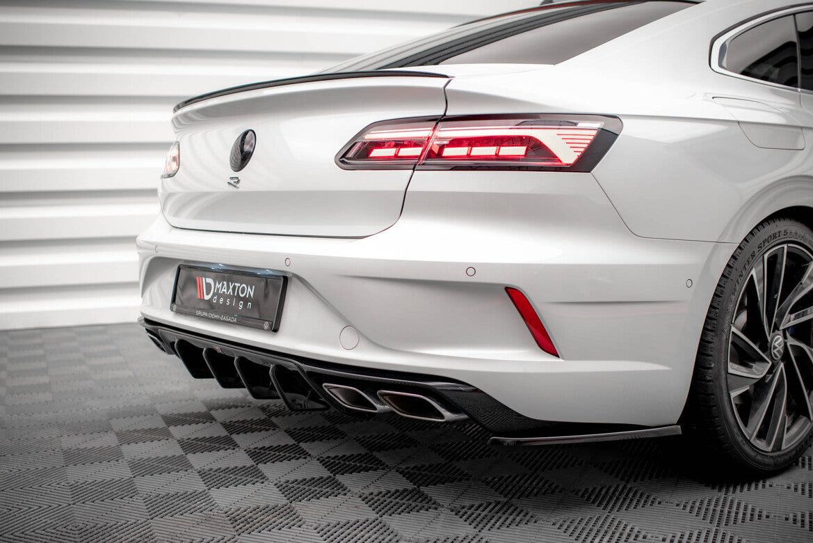 Heckansatz Diffusor passend für VW Arteon R Limousine / Shooting Brake Mk1 FL schwarz Hochglanz