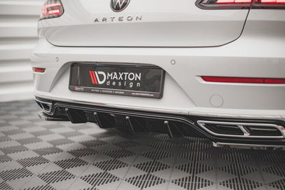 Heckansatz Diffusor passend für VW Arteon R-Line Limousine / Shooting Brake Mk1 FL schwarz Hochglanz