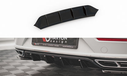 Heckansatz Diffusor passend für VW Arteon R-Line Limousine / Shooting Brake Mk1 FL schwarz Hochglanz