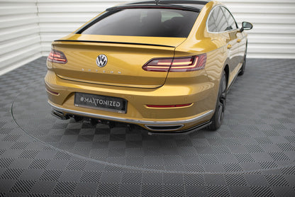 Heckansatz Diffusor passend für VW Arteon R-Line schwarz Hochglanz