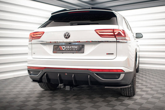 Heckansatz Diffusor passend für VW Atlas Cross Sport schwarz Hochglanz