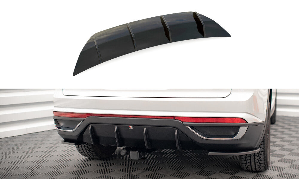 Heckansatz Diffusor passend für VW Atlas Cross Sport schwarz Hochglanz