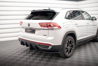 Heckansatz Diffusor passend für VW Atlas Cross Sport schwarz Hochglanz