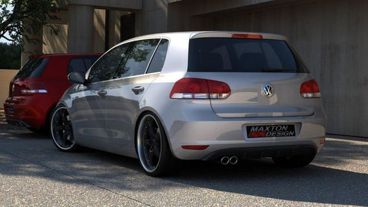 Heckansatz Diffusor passend für VW Golf 6 MIT 1 AUSPUFF schwarz Hochglanz