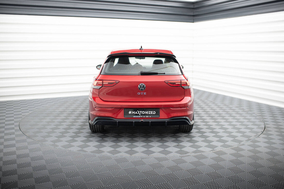 Heckansatz Diffusor passend für VW Golf GTE / R-Line Mk8 / Mk8 FL schwarz Hochglanz