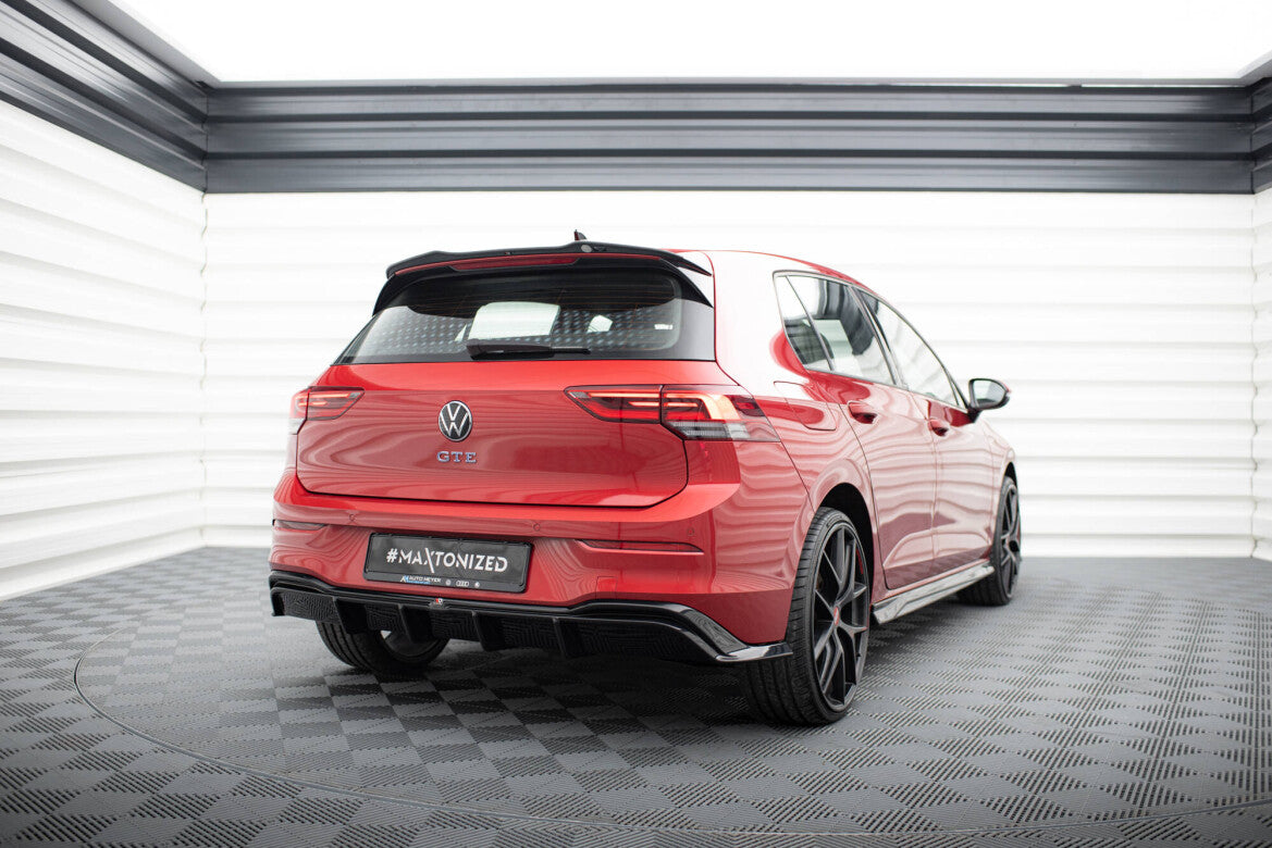 Heckansatz Diffusor passend für VW Golf GTE / R-Line Mk8 / Mk8 FL schwarz Hochglanz