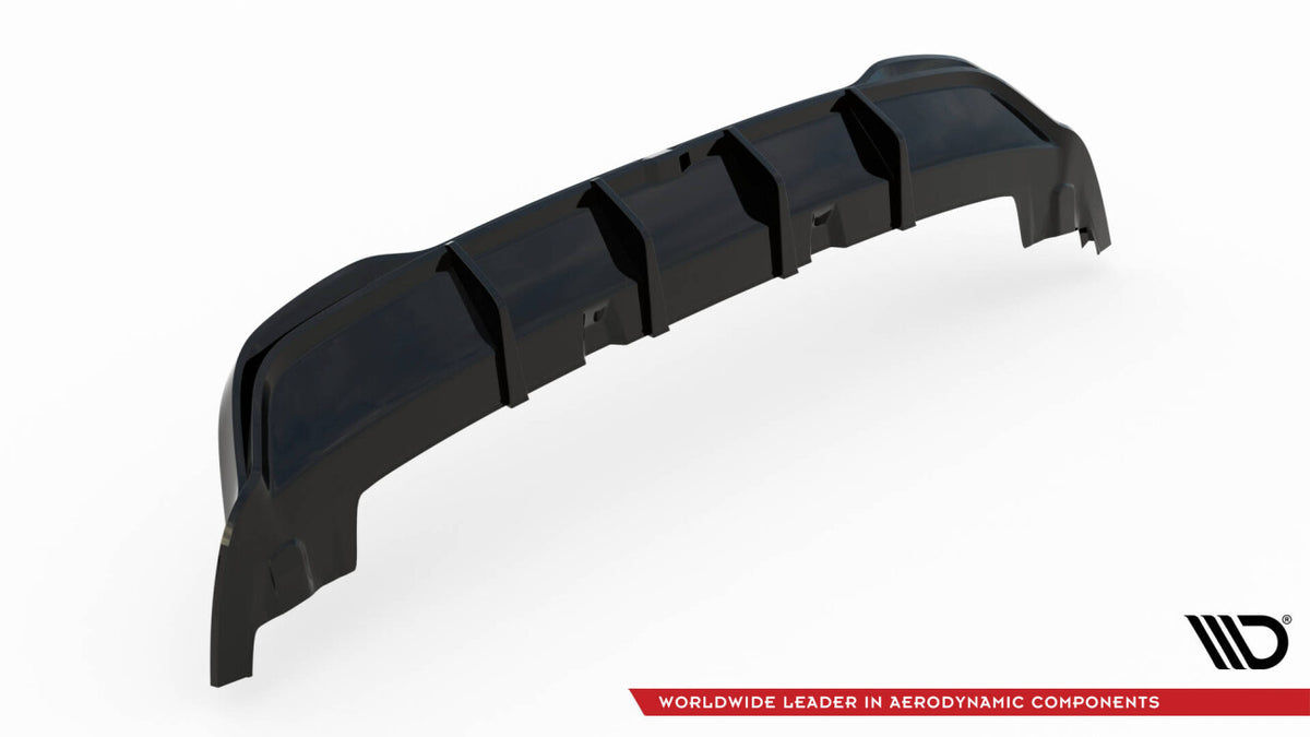 Heckansatz Diffusor passend für VW Golf GTE / R-Line Mk8 / Mk8 FL schwarz Hochglanz