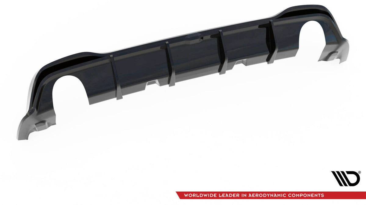 Heckansatz Diffusor passend für VW Golf GTI Clubsport Mk8 FL schwarz Hochglanz