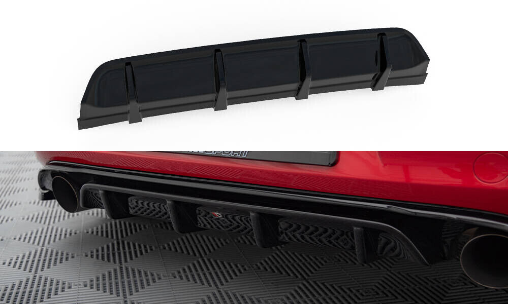 Heckansatz Diffusor passend für VW Golf Mk7 GTI CLUBSPORT schwarz Hochglanz