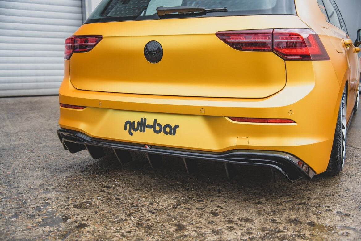 Heckansatz Diffusor passend für VW Golf Mk8 FL schwarz Hochglanz