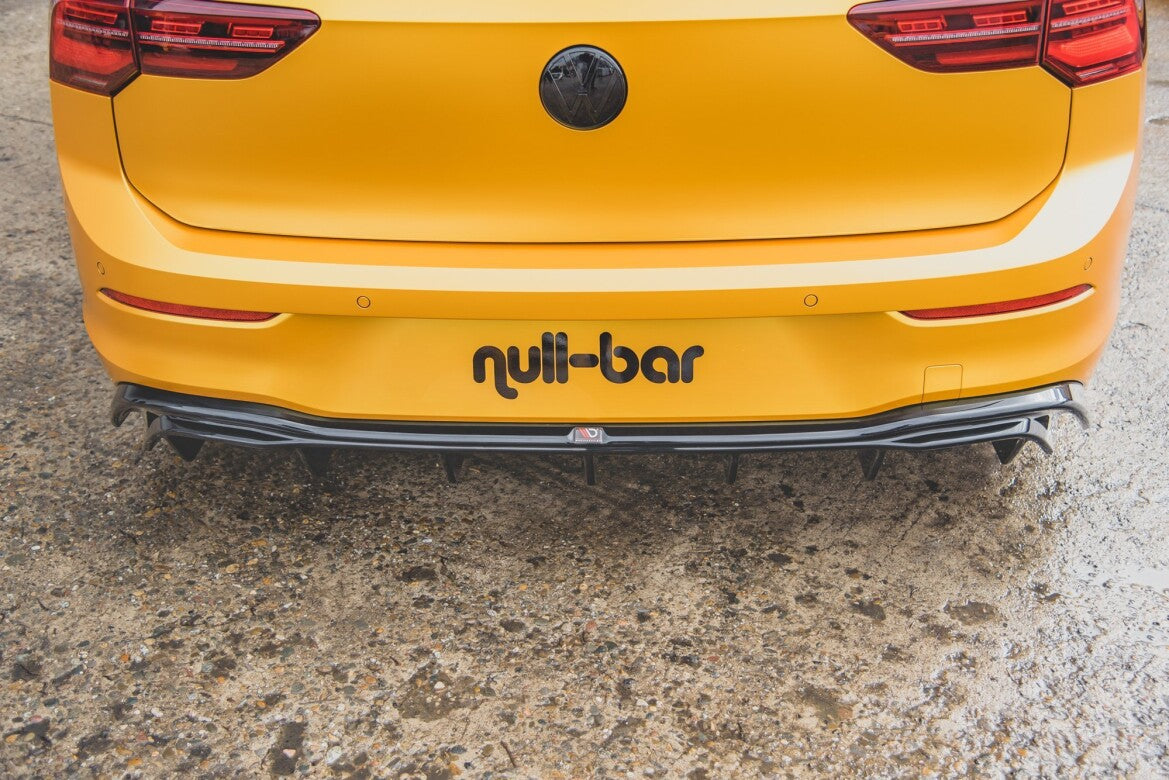 Heckansatz Diffusor passend für VW Golf Mk8 FL schwarz Hochglanz