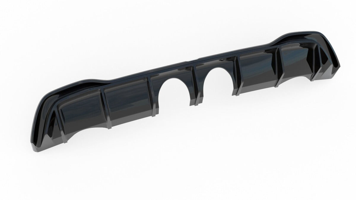 Heckansatz Diffusor passend für VW Golf Mk8 (R32 Look) schwarz Hochglanz