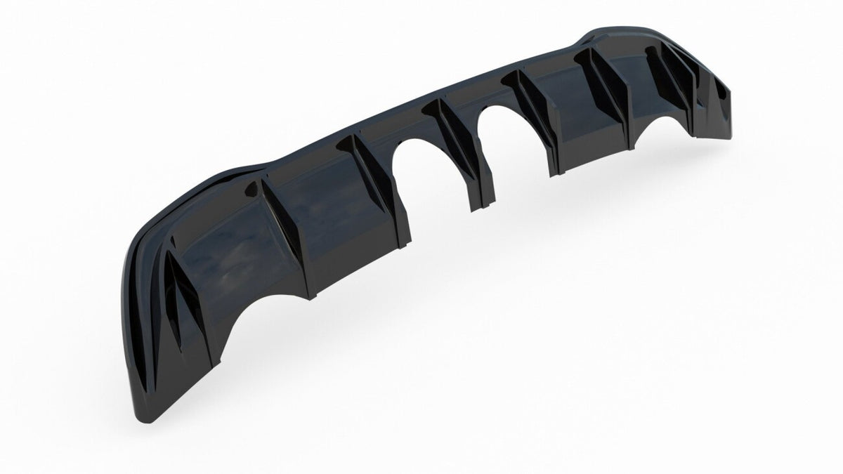 Heckansatz Diffusor passend für VW Golf Mk8 (R32 Look) schwarz Hochglanz