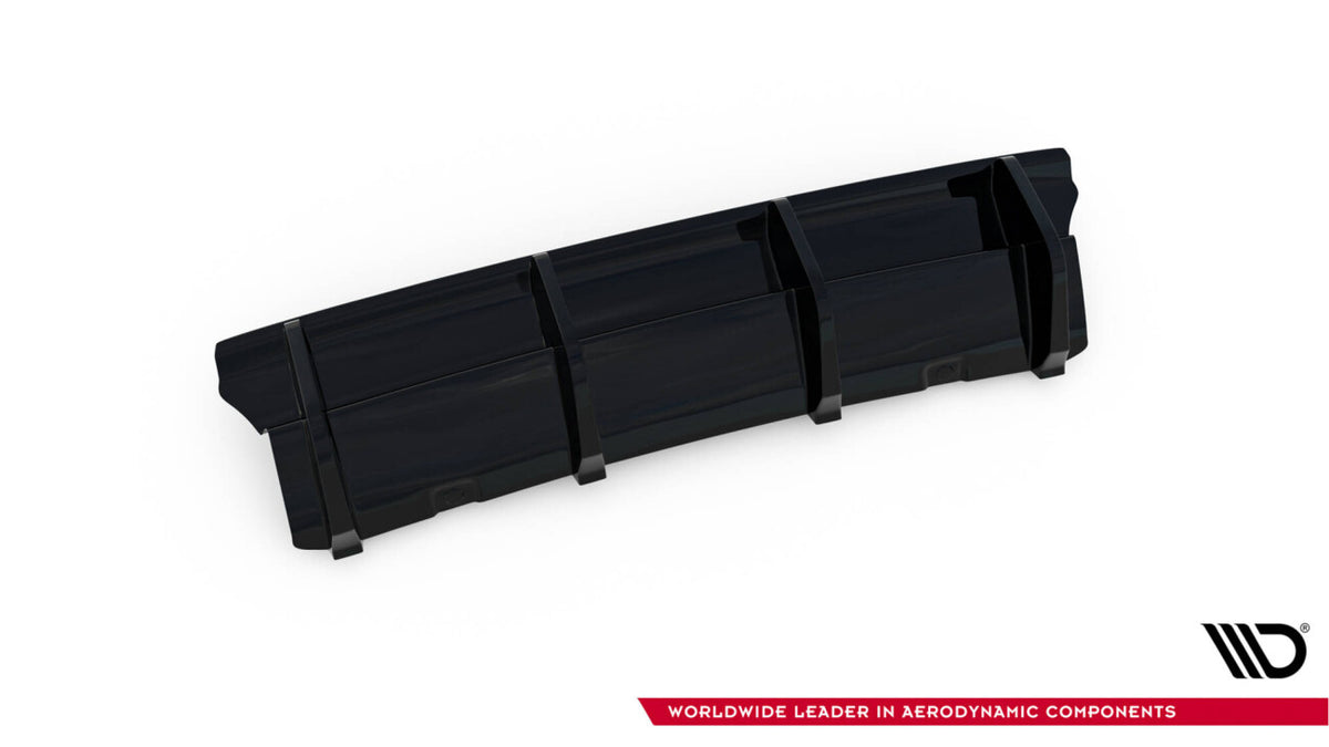 Heckansatz Diffusor passend für VW Golf R Hatchback R Mk7 FL schwarz Hochglanz