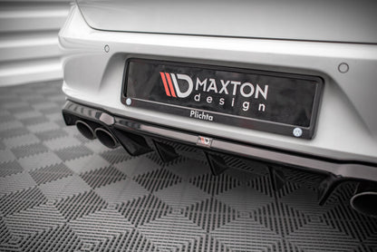 Heckansatz Diffusor passend für VW Golf R Mk7 schwarz Hochglanz