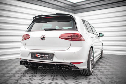 Heckansatz Diffusor passend für VW Golf R Mk7 schwarz Hochglanz