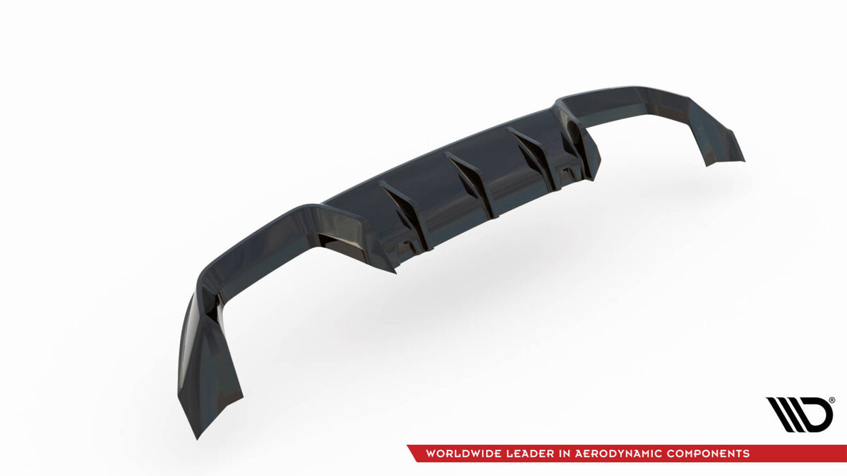 Heckansatz Diffusor passend für VW Golf R Mk7 schwarz Hochglanz