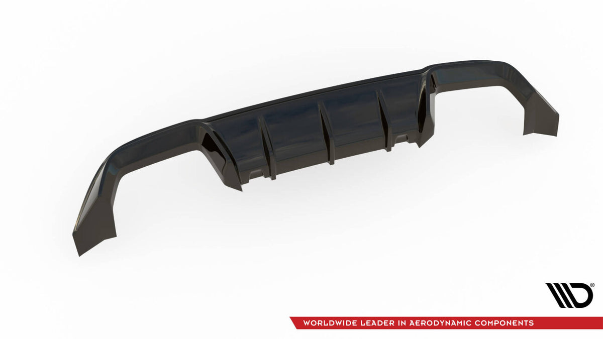 Heckansatz Diffusor passend für VW Golf R Mk7 schwarz Hochglanz