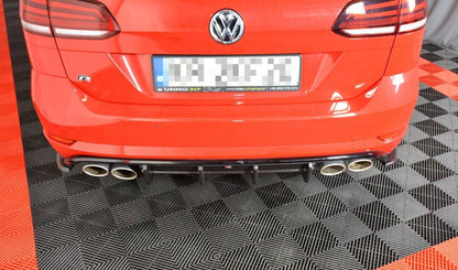 Heckansatz Diffusor passend für VW Golf R Variant Mk7 FL schwarz Hochglanz