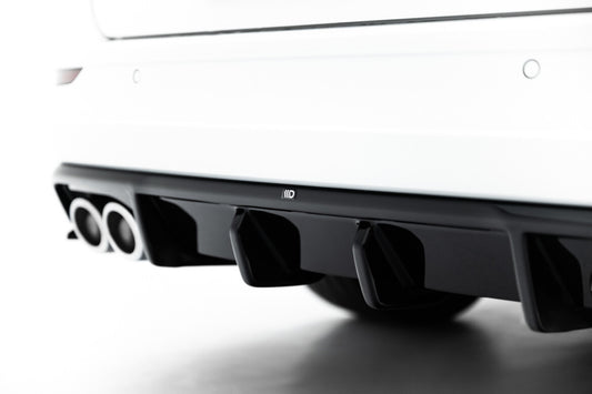 Heckansatz Diffusor passend für VW Golf R Variant Mk8 / Mk8 FL schwarz Hochglanz