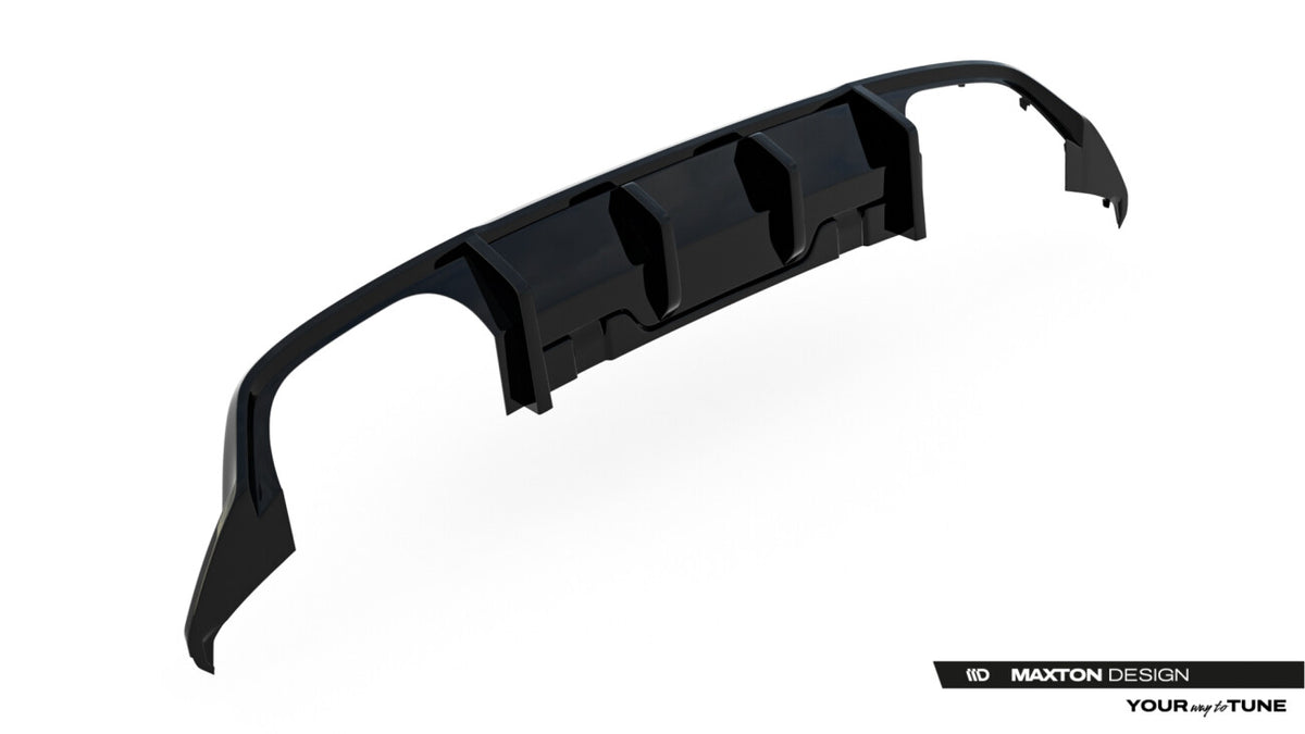 Heckansatz Diffusor passend für VW Golf R Variant Mk8 / Mk8 FL schwarz Hochglanz