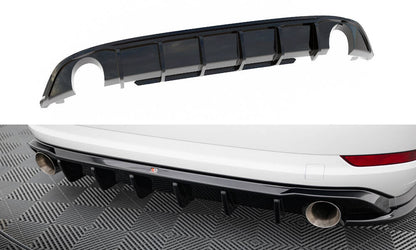Heckansatz Diffusor passend für VW Jetta GLI Mk7 schwarz Hochglanz