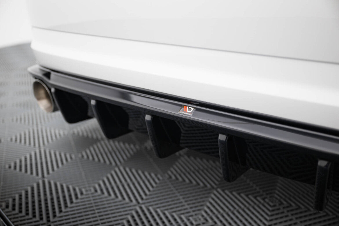 Heckansatz Diffusor passend für VW Jetta GLI Mk7 schwarz Hochglanz