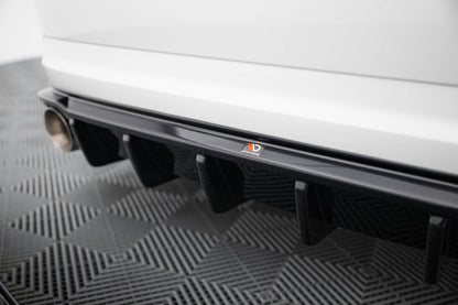 Heckansatz Diffusor passend für VW Jetta GLI Mk7 schwarz Hochglanz