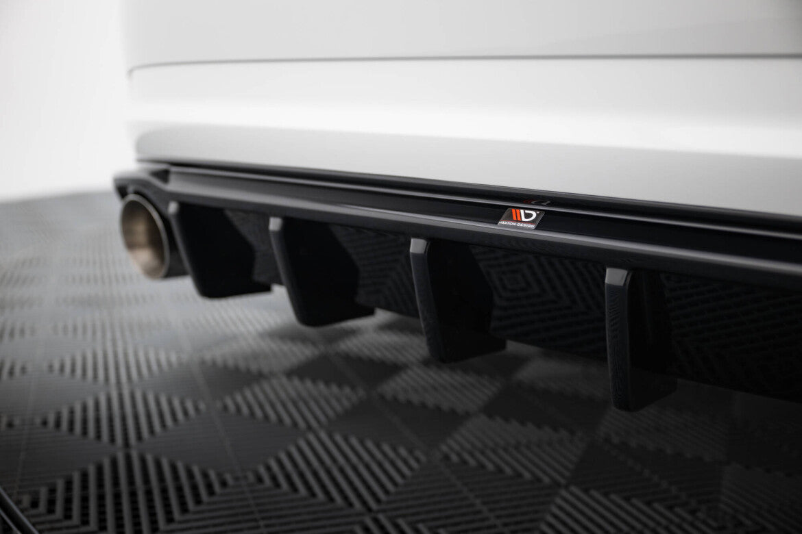 Heckansatz Diffusor passend für VW Jetta GLI Mk7 schwarz Hochglanz
