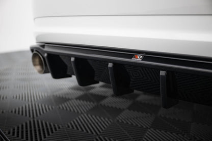 Heckansatz Diffusor passend für VW Jetta GLI Mk7 schwarz Hochglanz