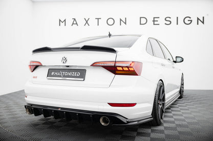 Heckansatz Diffusor passend für VW Jetta GLI Mk7 schwarz Hochglanz