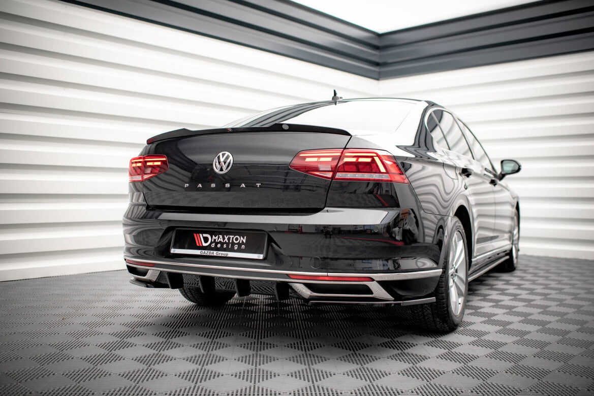 Heckansatz Diffusor passend für VW Passat B8 FL schwarz Hochglanz