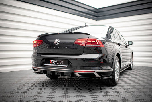 Heckansatz Diffusor passend für VW Passat B8 FL schwarz Hochglanz
