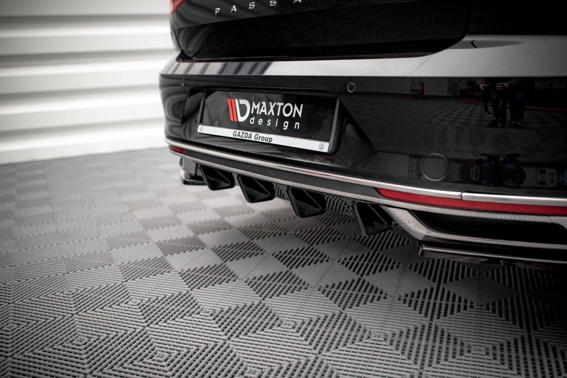 Heckansatz Diffusor passend für VW Passat B8 FL schwarz Hochglanz