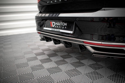 Heckansatz Diffusor passend für VW Passat B8 FL schwarz Hochglanz