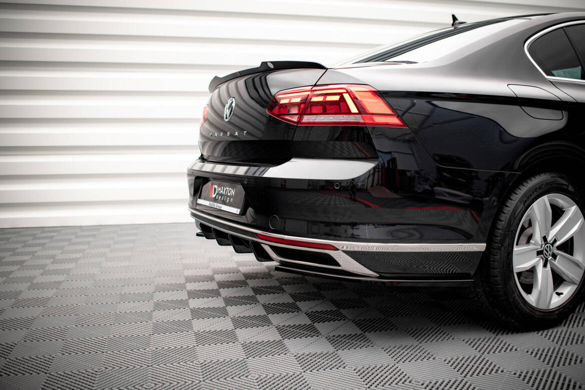 Heckansatz Diffusor passend für VW Passat B8 FL schwarz Hochglanz