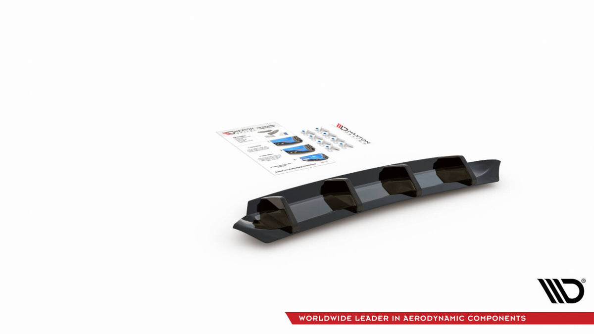 Heckansatz Diffusor passend für VW Passat B8 FL schwarz Hochglanz