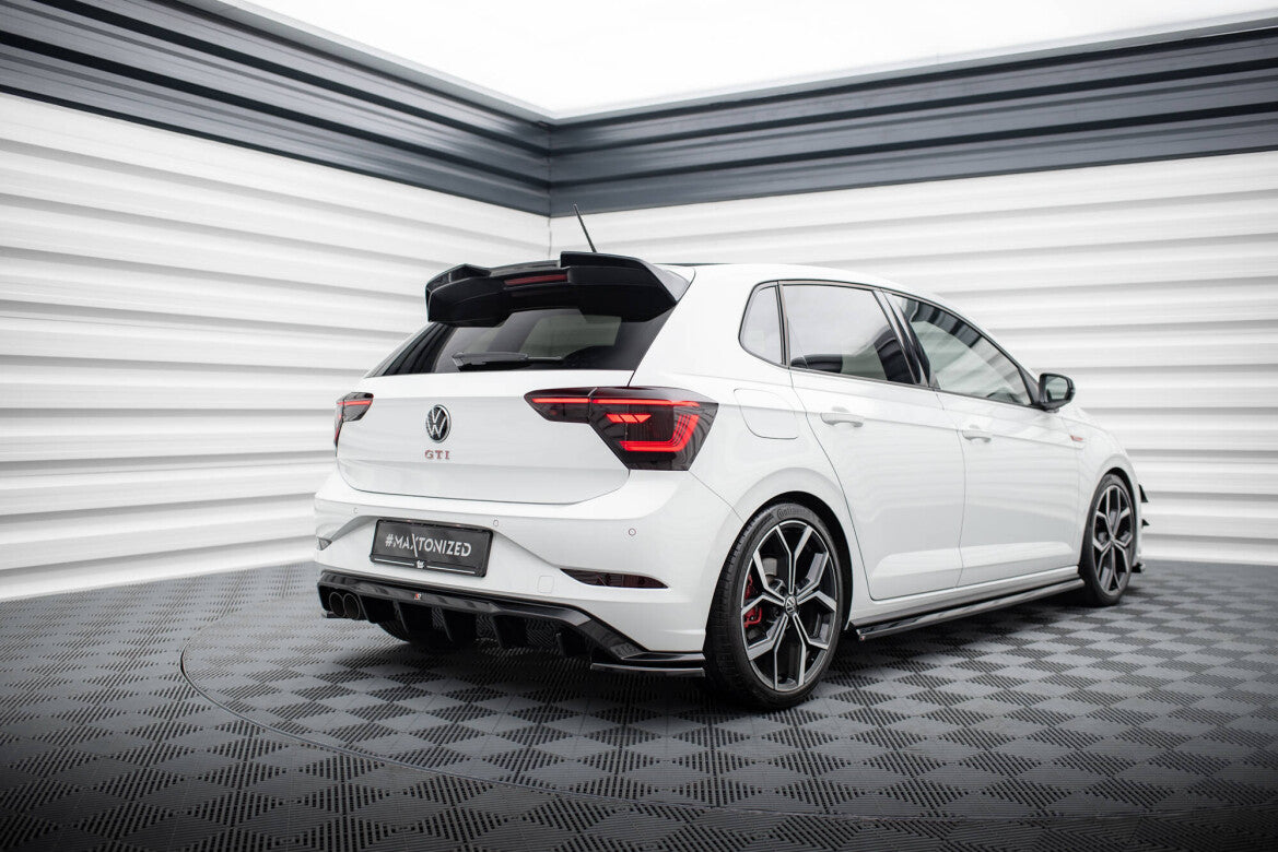 Heckansatz Diffusor passend für VW Polo GTI Mk6 FL schwarz Hochglanz