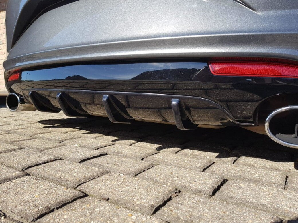 Heckansatz Diffusor passend für VW Scirocco MK.3 R FL schwarz Hochglanz